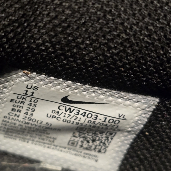 Nike Precision 5 Flyease CW3403-100 White Barely Volt Basketball Men's Sz 11 - Picture 7 of 7